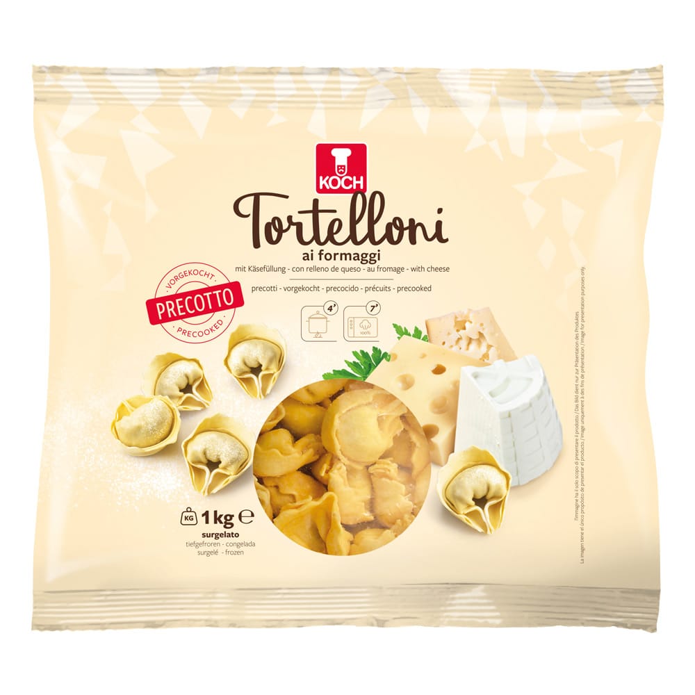 Tortelloni con ricotta e spinaci precotti